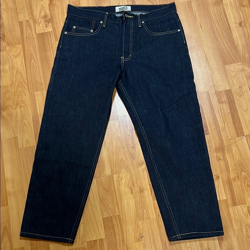 Naked & Famous Denim Relaxed Blue Jeans
